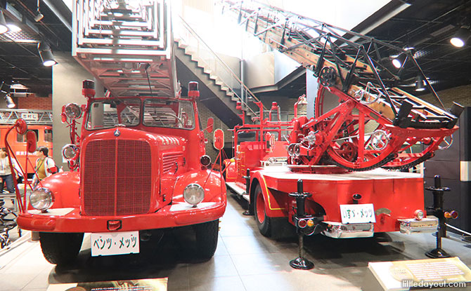 Fire trucks at the Tokyo Fire Museum, Shinjuku