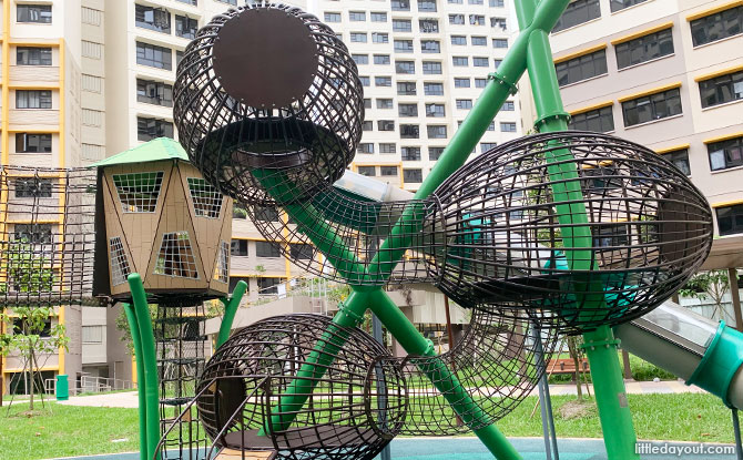 Climbing Barrels at Bukit Batok West Plains