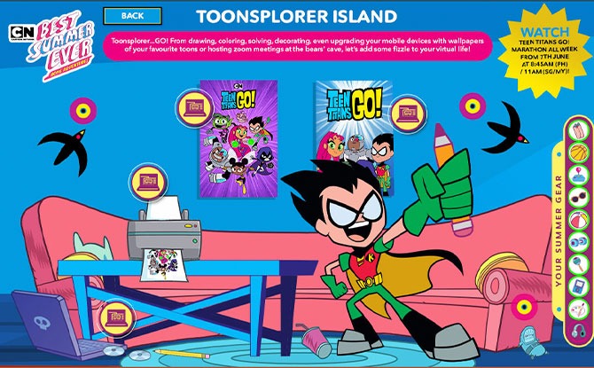 Explore Toonsplorer Island with Teen Titans Go!