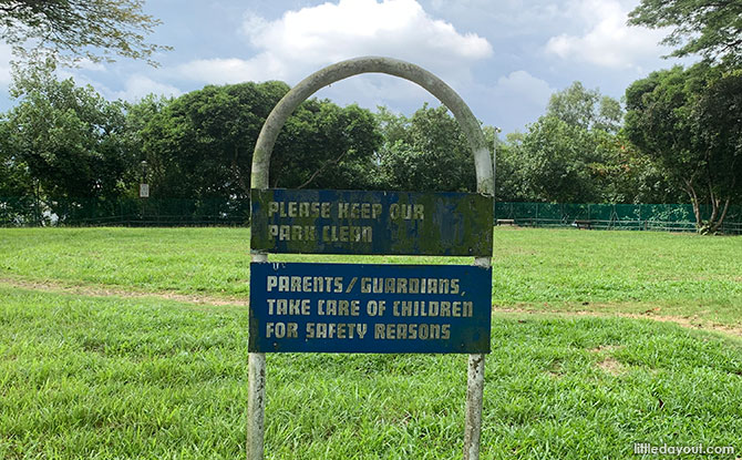 Sign at Kranji Reservoir Park