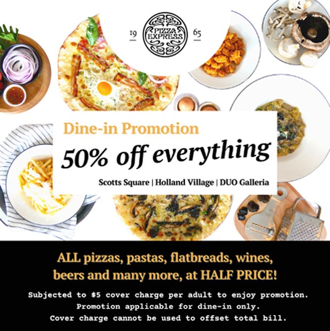 50% off deal at PizzaExpress