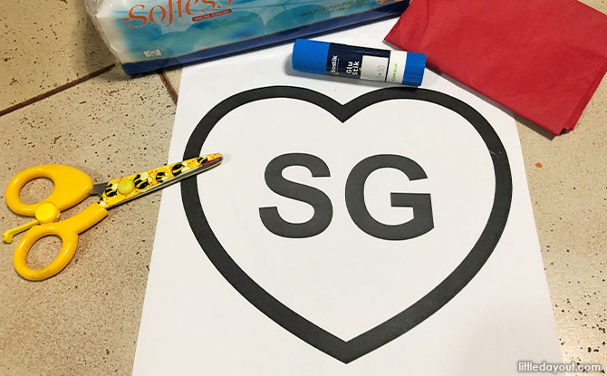 What you need to make SG Paper Heart Art