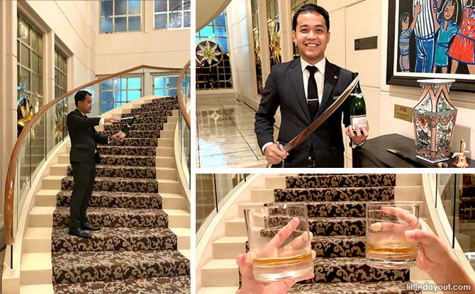 St. Regis Singapore Staycation Champagne Sabrage