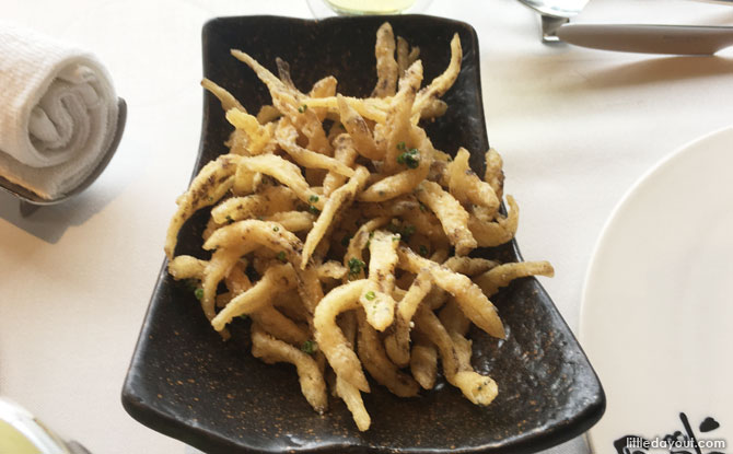 Crispy White Bait Fish in Truffle Sauce