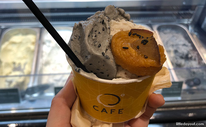 Japanese gelato with sweet potato