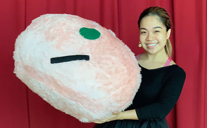 Bactee the Bacteria (played by Cheryl Kim)