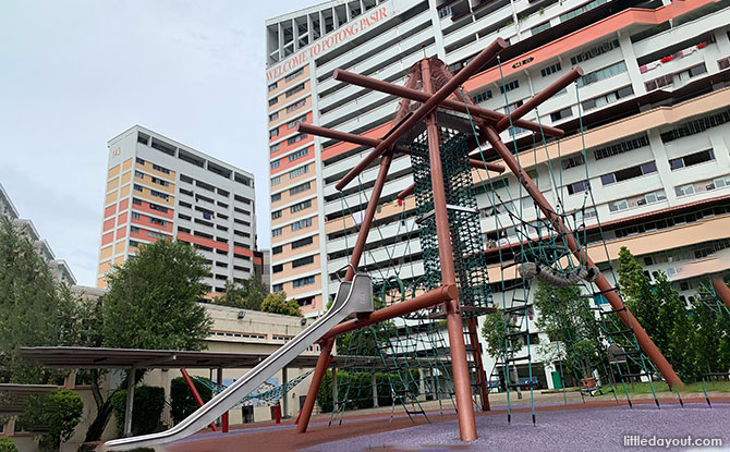 Potong Pasir Block 142 Playground: Climbing Tower With Ropes & Nets