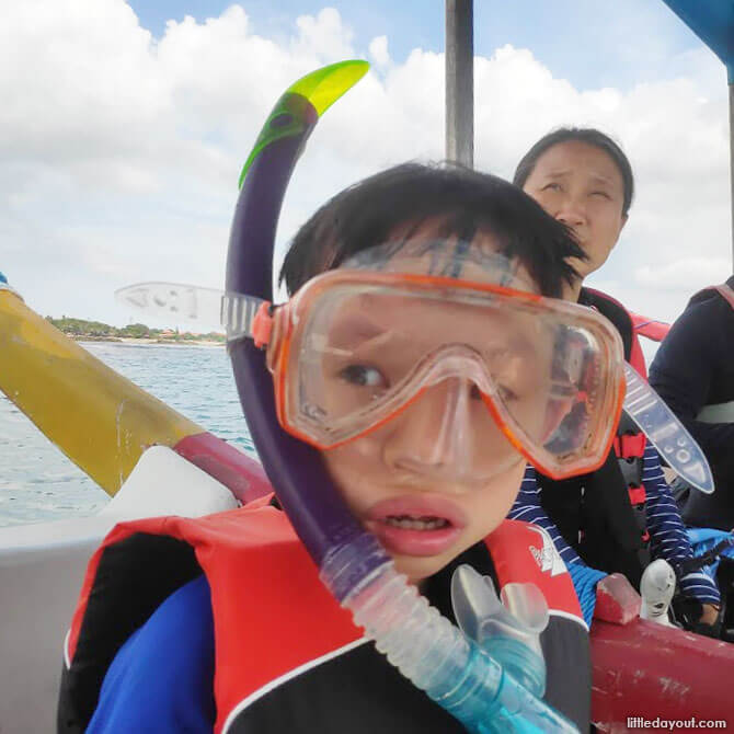 Snorkeling trip out in the open sea