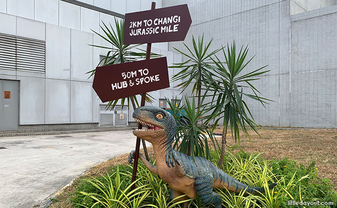 Dinosaurs near HUB & SPOKE, along the Changi Airport Connector