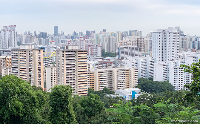 Urban Singapore view from Mount Faber