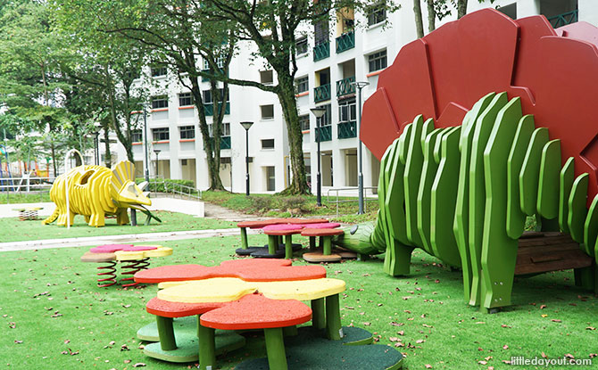 New dinosaurs at Fushan Garden, Woodlands