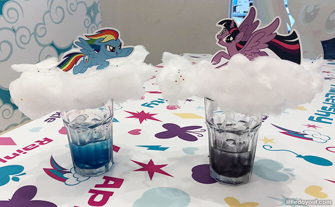 Drinks at My Little Pony Pop Up Cafe