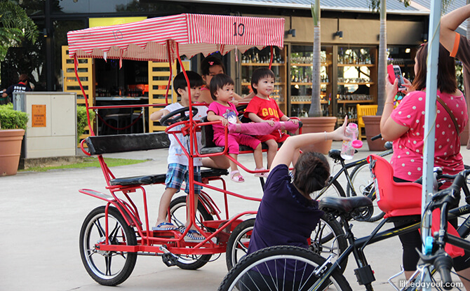 Red family bike