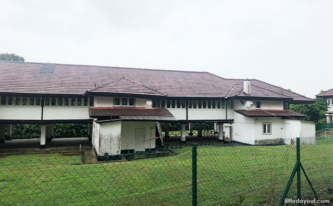 stately black-and-white houses