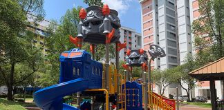 Robot themed playground