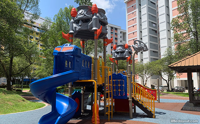 Robot themed playground