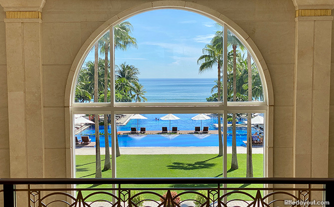 Danang Marriott Resort And Spa Review - View of Pools from Main Lobby