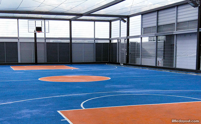 Basketball court at Nordcom II