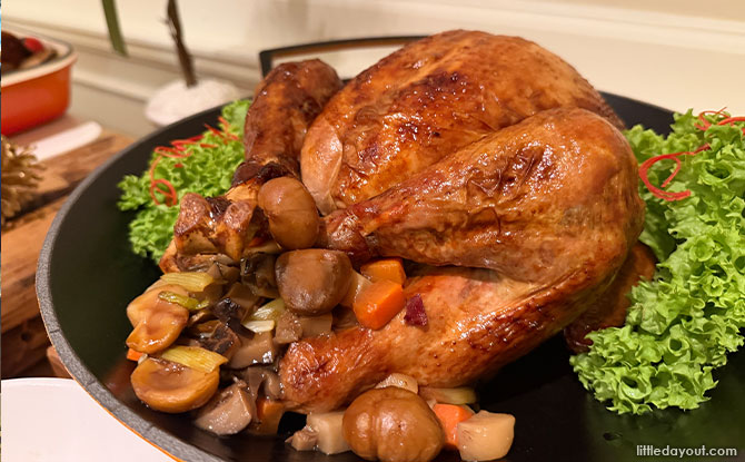 Steam-Baked Turkey stuffed with Chestnut