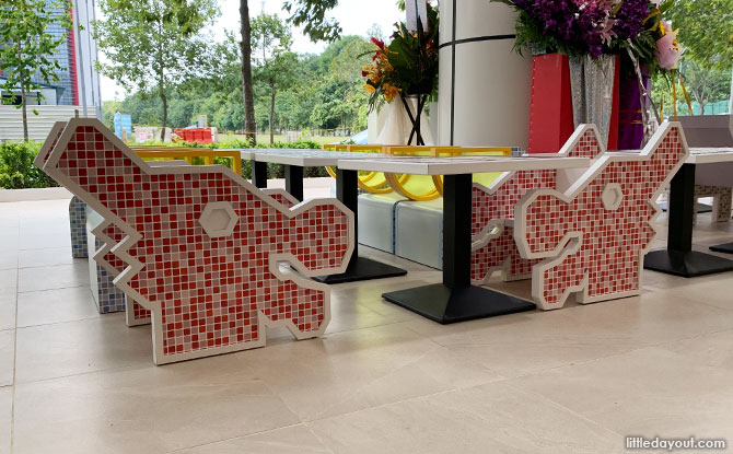 Dragon Playground seating at Koufu Food Court, Woodlands