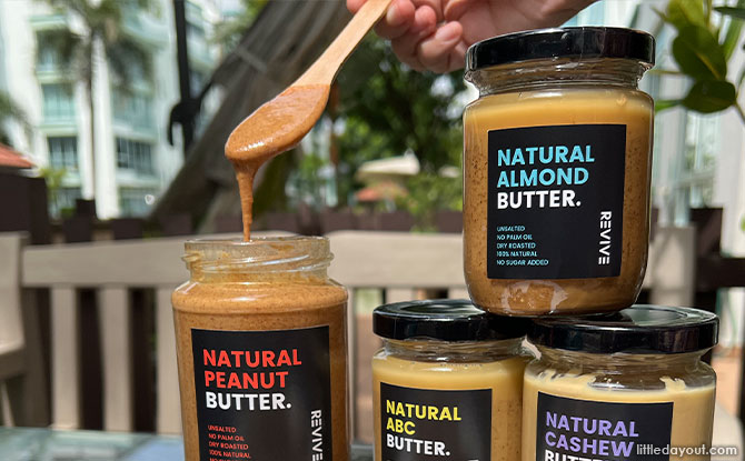 four different nut butters