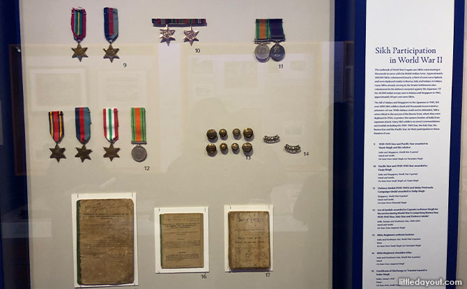 Medals awarded to a Sikh soldier for his service in World War II