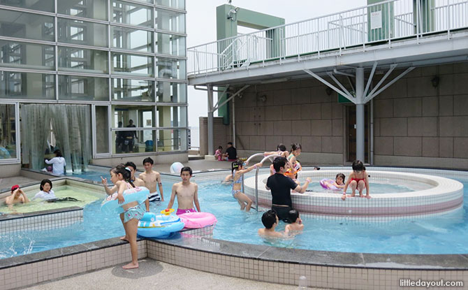 Outdoor hot tub area