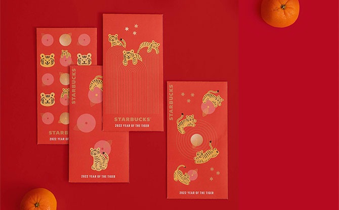 Starbucks 2022 Year of the Tiger red packets