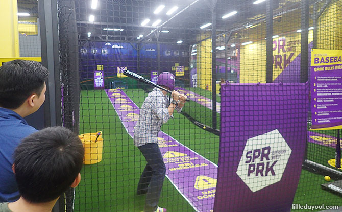 Baseball cage at SuperPark Singapore