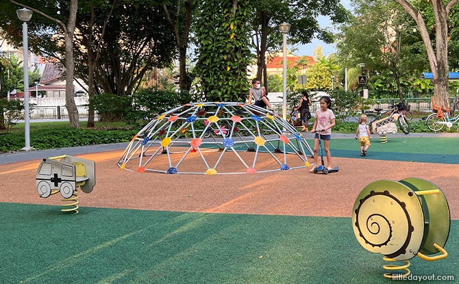 rope dome and a mini rock-climbing wall.