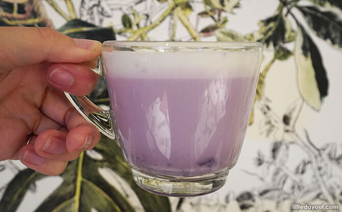 creamy pastel purple sweet potato latte