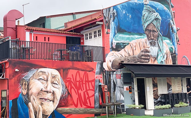 Trishaw Man & Samsui Woman - Little India Murals