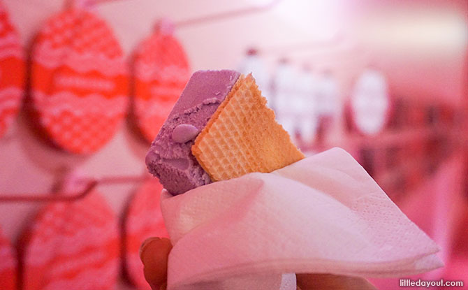Ice cream with wafer