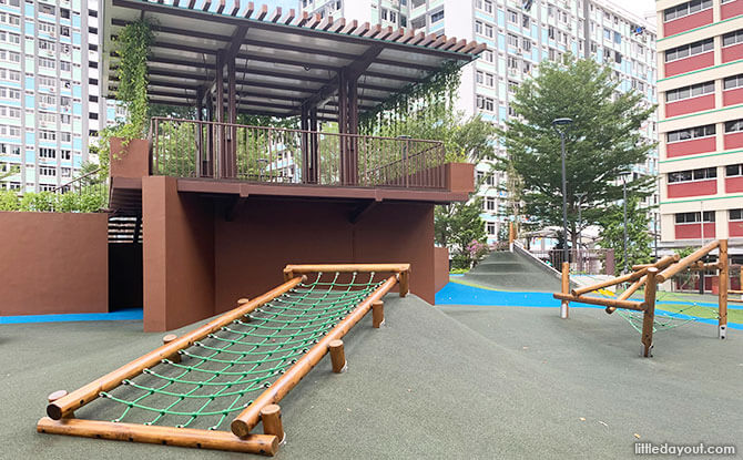 Wooden playground at Taman Jurong Park