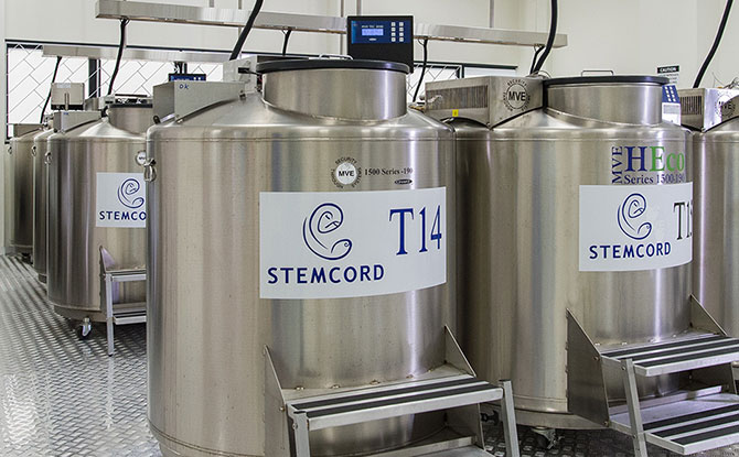 StemCord storage facilities for cord blood