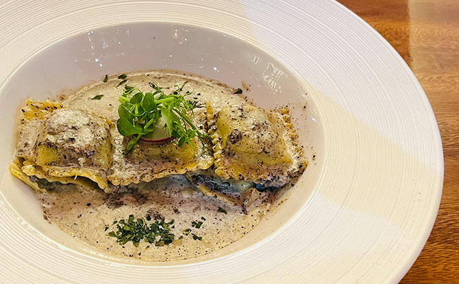 Canopy Changi City Point Menu - Spinach Ravioli with Truffle Sauce