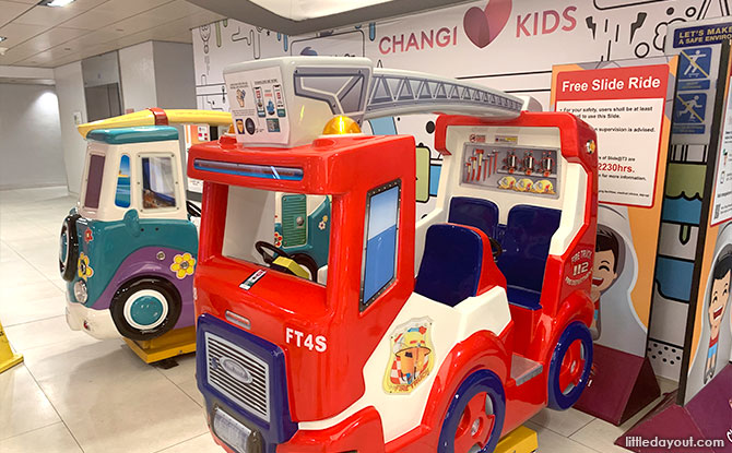 Coin-operated kiddy rides at Changi Airport Terminal 3