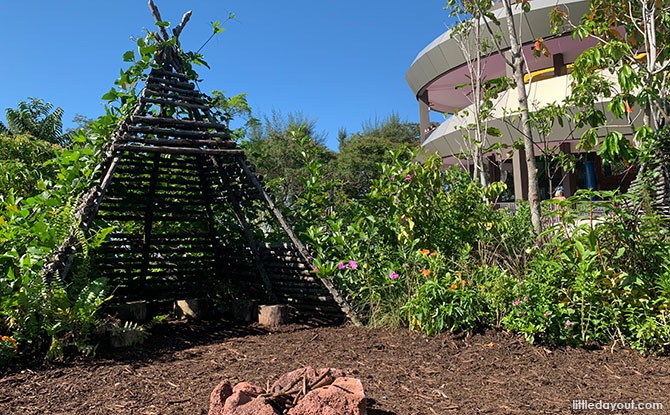 Teepee at the Coastal PlayGrove nature playgarden