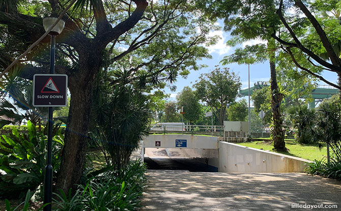 Tunnel between West Coast Park Area 1 and 2