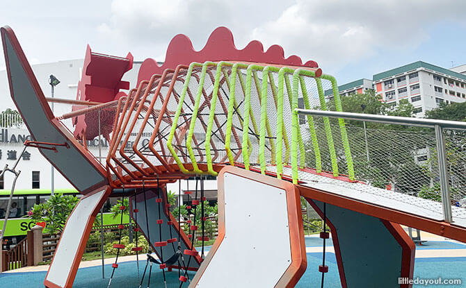 Playing at the Woodland Dragon Playground