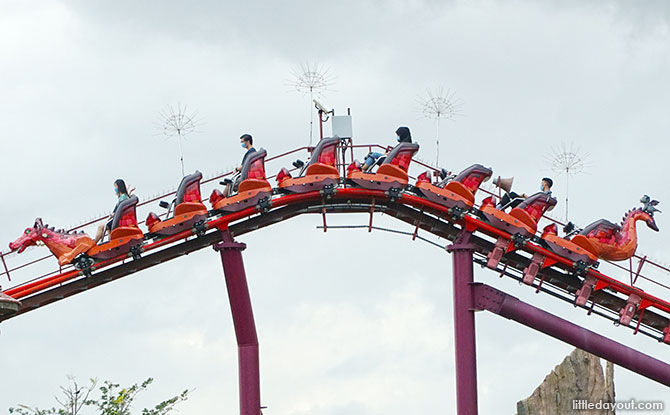 Alternate row seating on Universal Studios Singapore rides in Phase 2