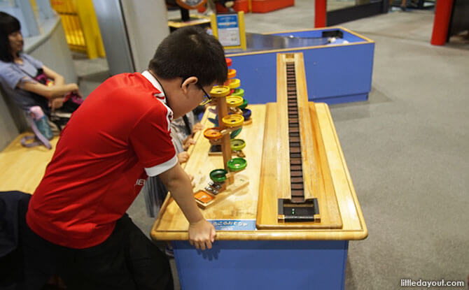 Hands-on exhibits at the Osaka Science Museum