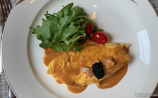 St. Regis Singapore Staycation Cooked-to-Order Signature Omelette Dish