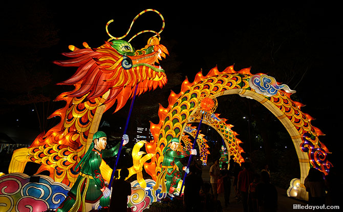 Dragon dance lantern set