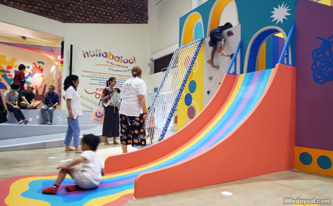 Slide down a rainbow at Hullabaloo!