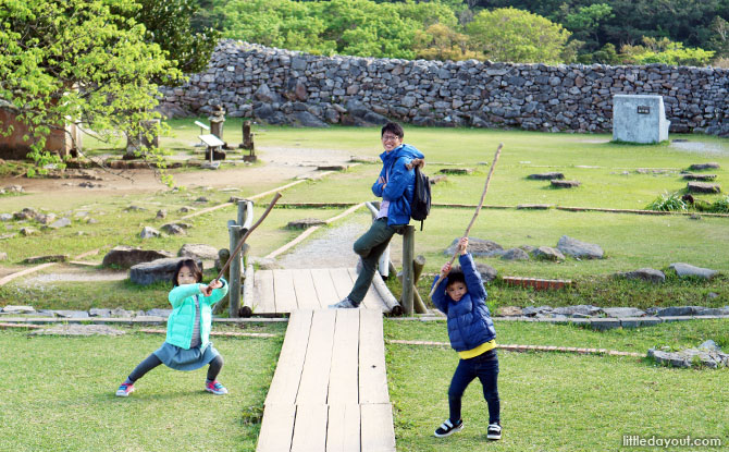 Fun at Nakijin Castle Ruins