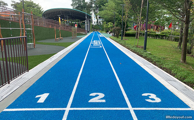 Sprinting track at Taman Jurong Park