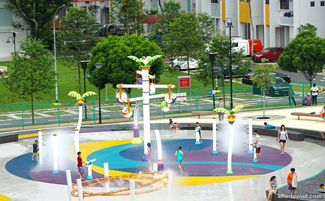 main water play area at Oasis Waterpark @ Nee Soon East