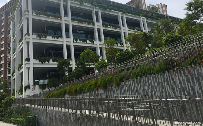 Outdoor terraces at Oasis Terraces, Punggol