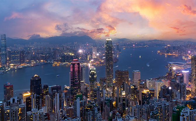 View of Victoria Harbour from The Peak